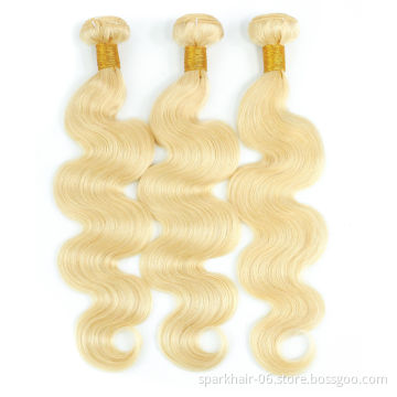 613Blonde Raw Indian Virgin 40 Inch Human Hair Extension Body Wave 613 Cheap Long Straight Cuticle Aligned Human Hair Bundles